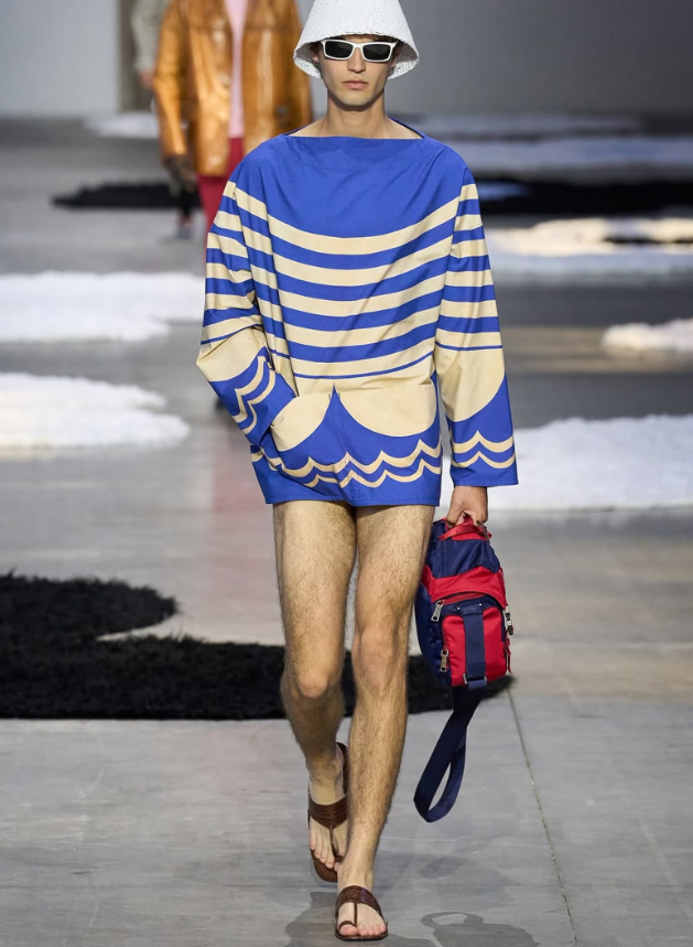 Prada minimalist leather footwear