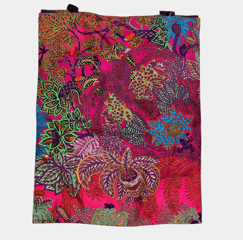 Hermes Silk Petit H Shopping Tote Bag