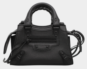 Balenciaga Black Calfskin Leather Classic Neo Nano City Bag