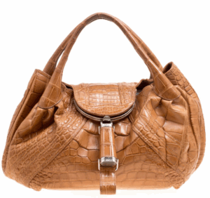 Fendi Brown Crocodile Spy Hobo