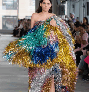 Area had metallic streamers to embody the party-girl vibe.