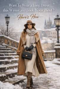 How to Style a Long Dress in Winter