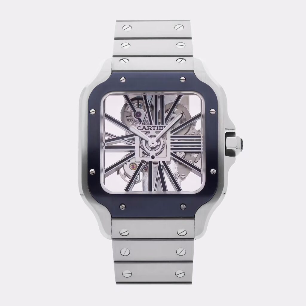 Cartier Santos de Cartier WHSA0026 Manual Winding Silver Stainless Steel Men’s Wristwatch 40mm