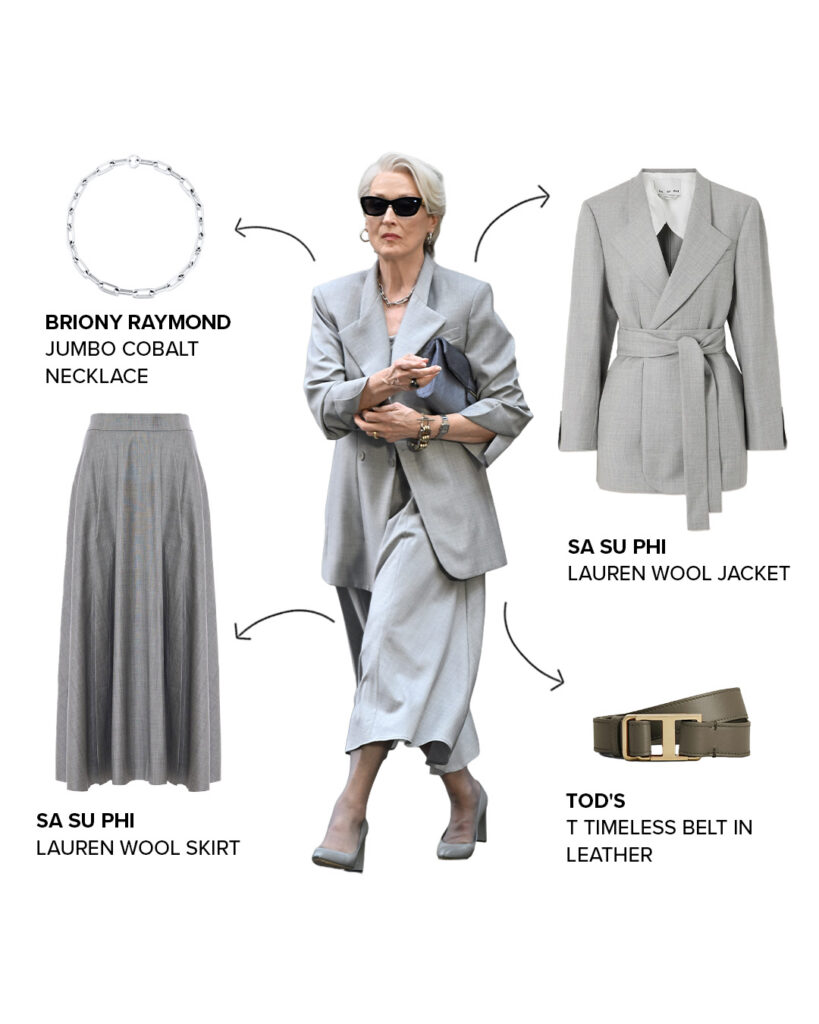 Check out Miranda Priestley's style from Devil Wears Prada in its Pre-Loved Version. 