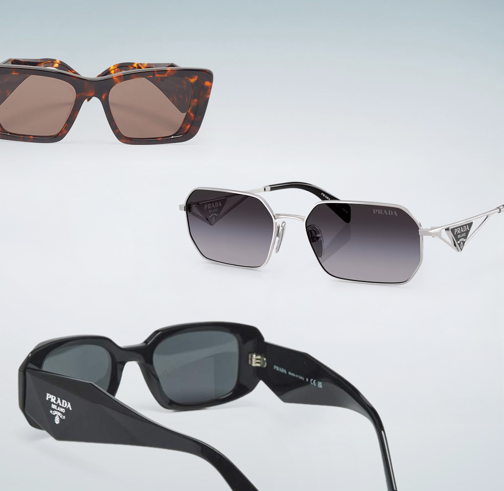 Pre-owned Prada sunglasses styled as an everyday luxury accessory