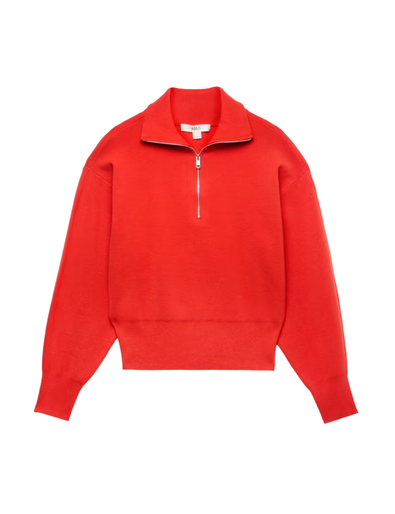 Marks and Spencer half zip jumper at London Fashion Week SS 2027