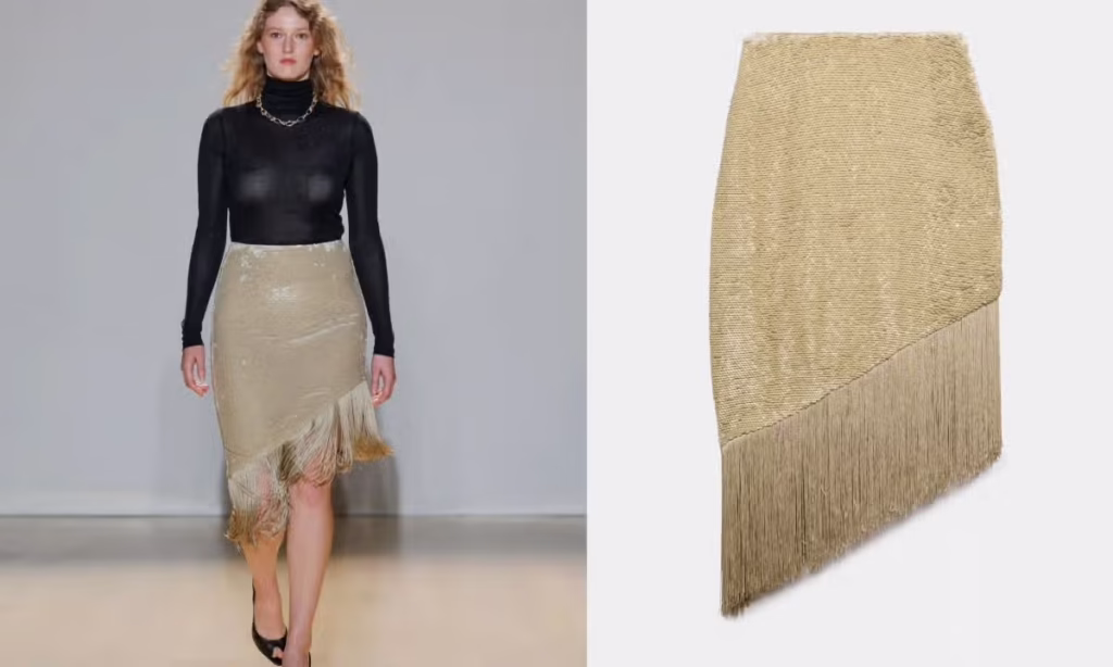Marks and Spencer fringe skirt from its shoppable Spring Summer 2027 collection