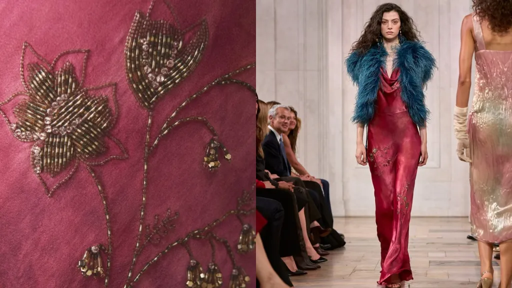 Ralph Lauren's Metallic Embroidery Inspired from Indian Zardozi